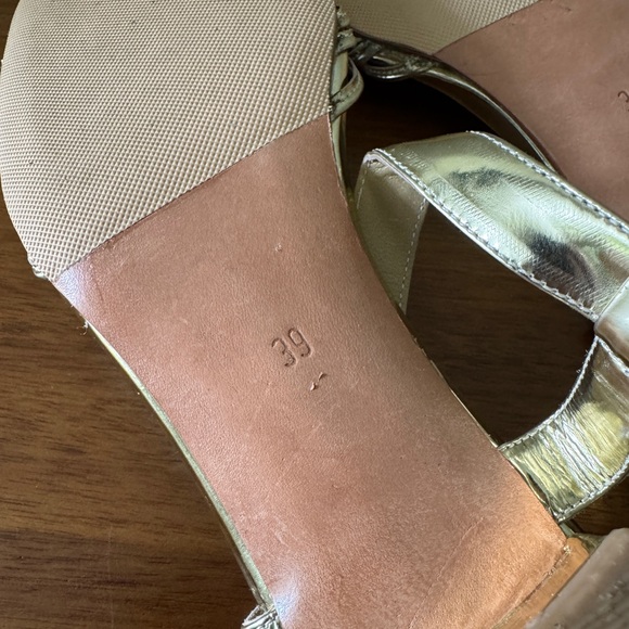 MARYAM NASSIR ZADEH STRAPPY SANDALS 39 Gold - Picture 4 of 5